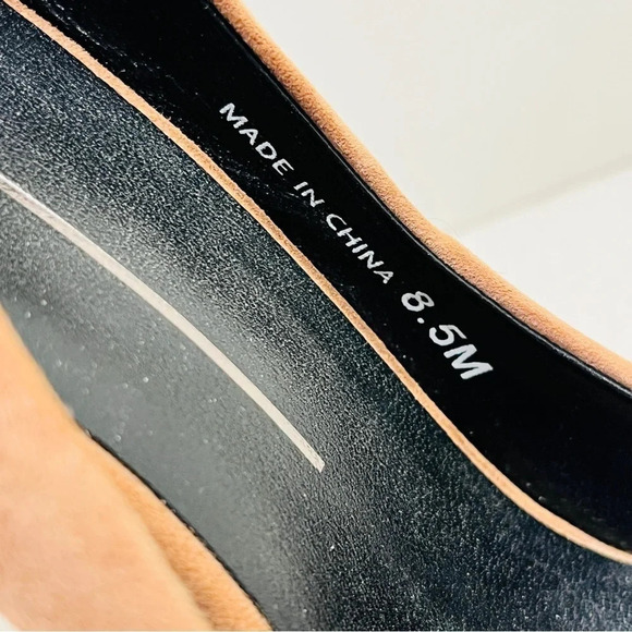 DV Dolce Vita Rosetta Pump Heels Shoes Taupe Tan Genuine Leather Suede Sz 8.5 - Picture 11 of 16